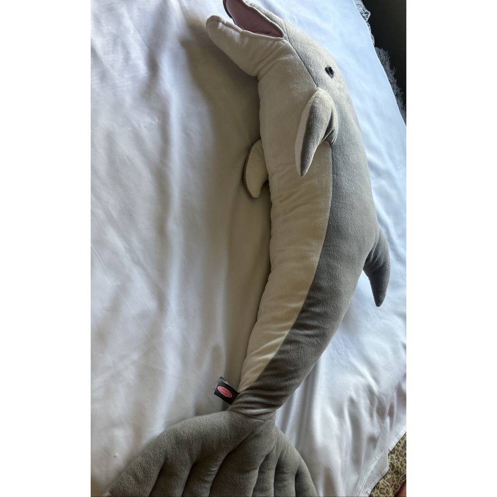 Melissa & Doug Giant Dolphin Stuffed Animal Plush 42 Inches Jumbo Life Like Toy